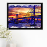 San Francisco Painting Framed Canvas Prints Wall Art Decor - Painting Canvas, Framed Picture, Home Decor