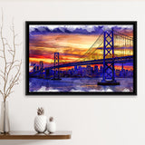 San Francisco Painting Framed Canvas Prints Wall Art Decor - Painting Canvas, Framed Picture, Home Decor