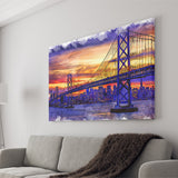 San Francisco Painting Canvas Prints Wall Art Decor - Painting Canvas, Art Print, Home Decor, Ready to Hang