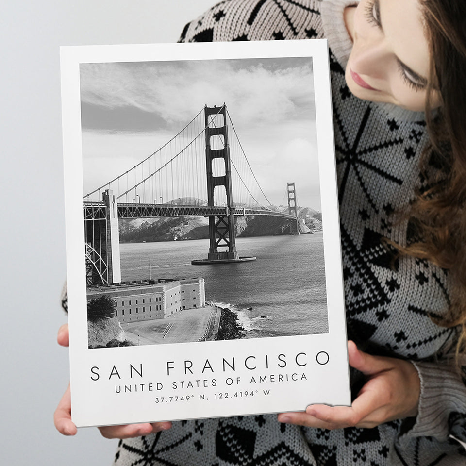 San Francisco Usa 1 Black And White Art Canvas Prints Wall Art Home Decor
