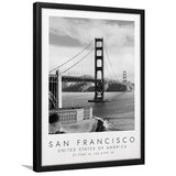 San Francisco Usa 1 Black And White Art Framed Art Prints Wall Art Decor, Framed Picture