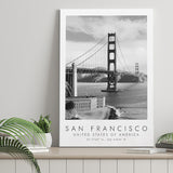 San Francisco Usa 1 Black And White Art Canvas Prints Wall Art Home Decor