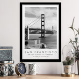 San Francisco Usa 1 Black And White Art Framed Art Prints Wall Art Decor, Framed Picture