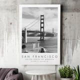 San Francisco Usa 1 Black And White Art Canvas Prints Wall Art Home Decor