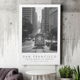 San Francisco Usa 2 Black And White Art Canvas Prints Wall Art Home Decor