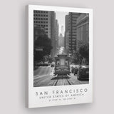 San Francisco Usa 2 Black And White Art Canvas Prints Wall Art Home Decor
