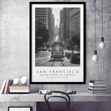 San Francisco Usa 2 Black And White Art Framed Art Prints Wall Art Decor, Framed Picture