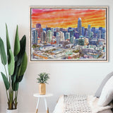 San Francisco Watercolor San Francisco California, Sport Art Prints Fan Gift, Framed Canvas Prints Wall Art Decor