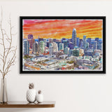 San Francisco Watercolor San Francisco California, Sport Art Prints Fan Gift, Framed Canvas Prints Wall Art Decor