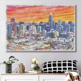 San Francisco Watercolor San Francisco California, Sport Art Prints Fan Gift, Canvas Prints Wall Art Decor