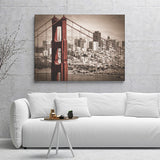 San Francisco Through The Bridge Canvas Wall Art - Canvas Prints, Prints for Sale, Canvas Painting, Canvas On Sale