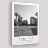 San Jose, Usa Black And White Art Canvas Prints Wall Art Home Decor