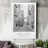 San Juan Puerto Rico Black And White Art Canvas Prints Wall Art Home Decor
