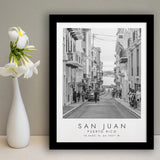 San Juan Puerto Rico Black And White Art Framed Art Prints Wall Art Decor, Framed Picture
