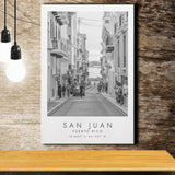 San Juan Puerto Rico Black And White Art Canvas Prints Wall Art Home Decor