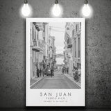 San Juan Puerto Rico Black And White Art Canvas Prints Wall Art Home Decor