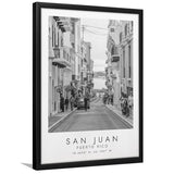 San Juan Puerto Rico Black And White Art Framed Art Prints Wall Art Decor, Framed Picture