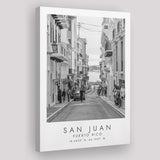 San Juan Puerto Rico Black And White Art Canvas Prints Wall Art Home Decor