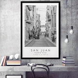 San Juan Puerto Rico Black And White Art Framed Art Prints Wall Art Decor, Framed Picture