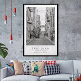 San Juan Puerto Rico Black And White Art Framed Art Prints Wall Art Decor, Framed Picture
