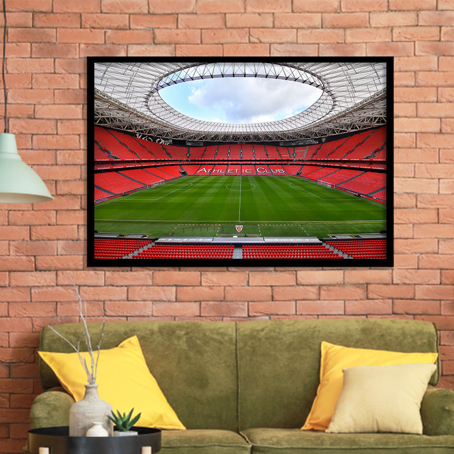 San Mames Stadium, Stadium Canvas, Sport Art, Gift for him, Framed Art Prints Wall Art Decor, Framed Picture