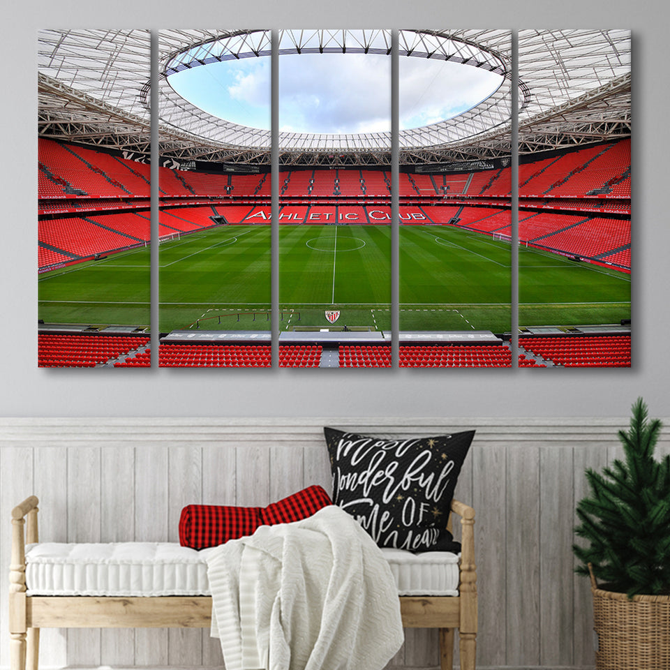 San Mames Stadium, Stadium Canvas, Sport Art, Gift for him, Multi Panels B, Canvas Prints Wall Art Decor
