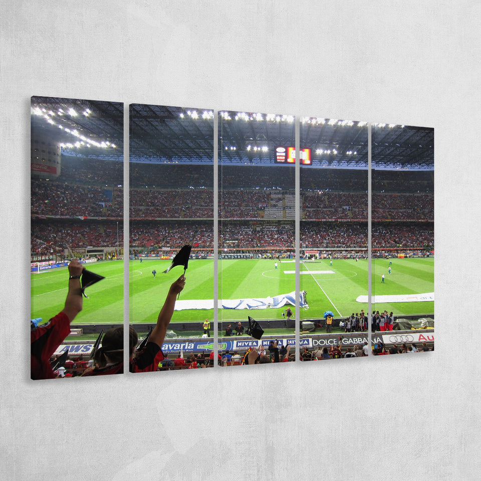 San Siro Stadium, Stadium Canvas, Sport Art, Gift for him, Multi Panels B, Canvas Prints Wall Art Decor