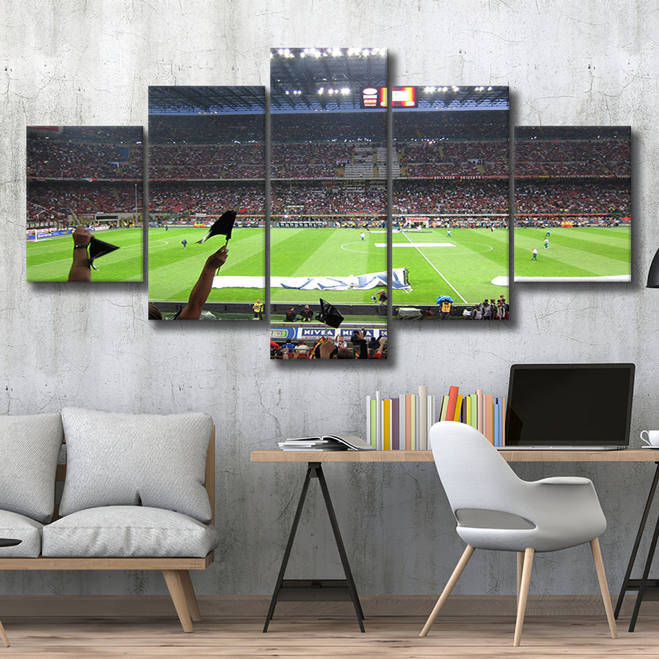 San Siro Stadium, Stadium Canvas, Sport Art, Large Canvas, Multi Panels, Canvas Prints Wall Art Decor