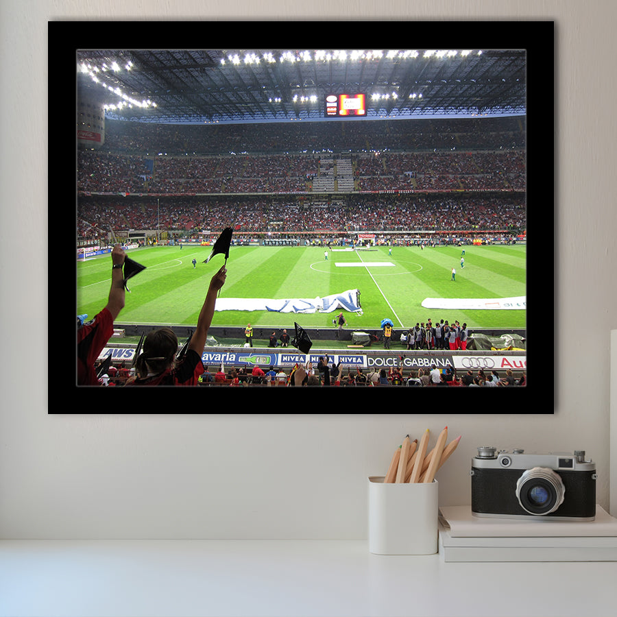 San Siro Stadium, Stadium Canvas, Sport Art, Gift for him, Framed Art Prints Wall Art Decor, Framed Picture