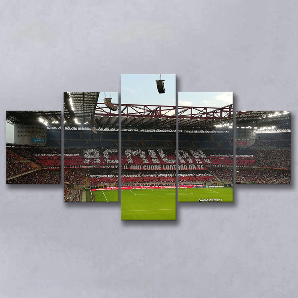 San Siro Wall Art Milan Stadium Canvas Prints Football Stadium,Multi Panels,Sport Stadium Art Prints, Fan Gift