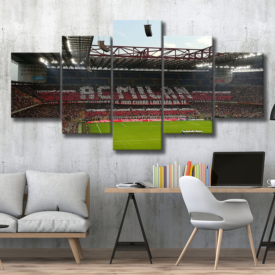 San Siro Wall Art Milan Stadium Canvas Prints Football Stadium,Multi Panels,Sport Stadium Art Prints, Fan Gift