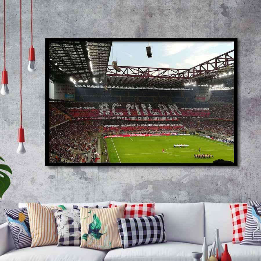 San Siro Wall Art Milan Stadium Art Prints Football Stadium,Sport Stadium Art Prints, Fan Gift, Wall Decor