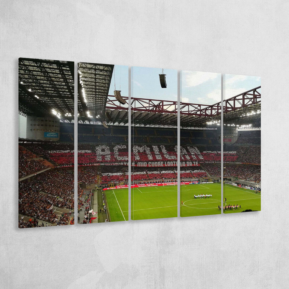 San Siro Wall Art Milan Stadium Canvas Prints Football Stadium,Multi Panels B,Sport Stadium Art Prints, Fan Gift