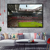 San Siro Wall Art Milan Stadium Framed Canvas Prints Football Stadium,Sport Stadium Art Prints, Fan Gift