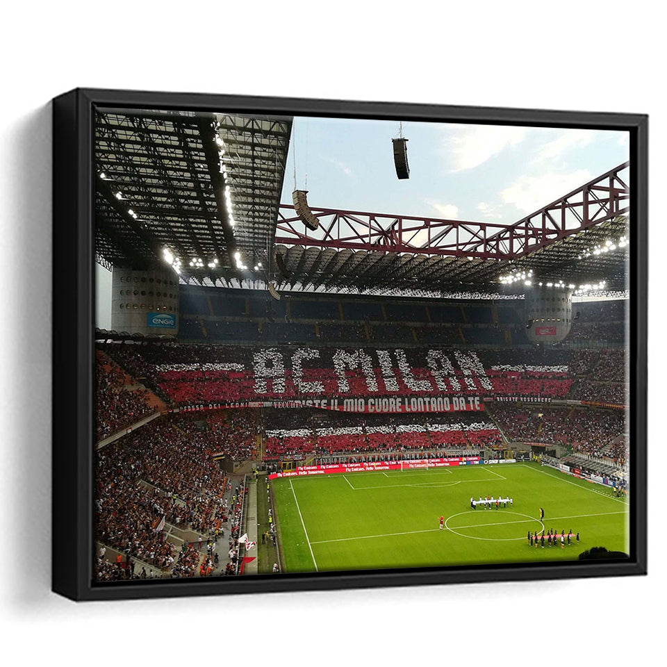 San Siro Wall Art Milan Stadium Framed Canvas Prints Football Stadium,Sport Stadium Art Prints, Fan Gift