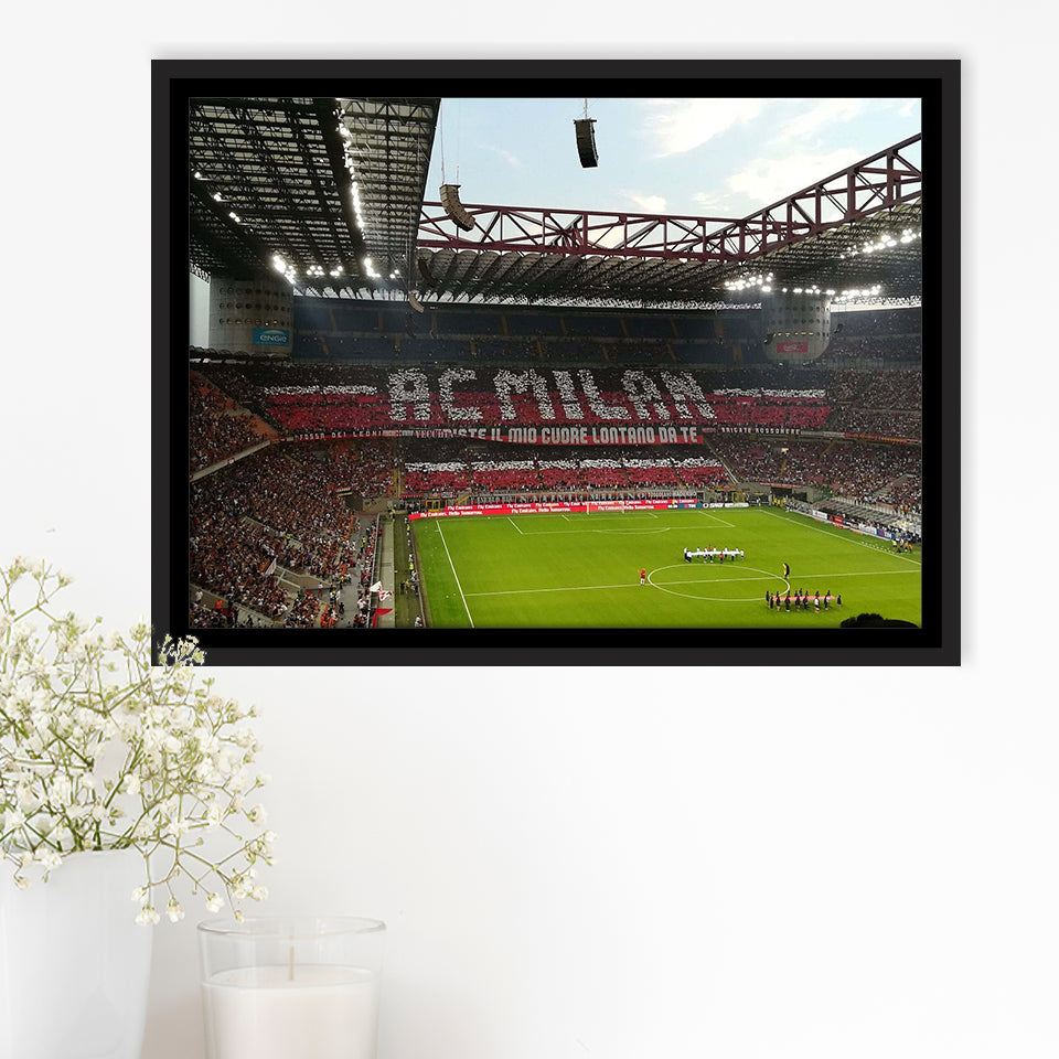 San Siro Wall Art Milan Stadium Framed Canvas Prints Football Stadium,Sport Stadium Art Prints, Fan Gift