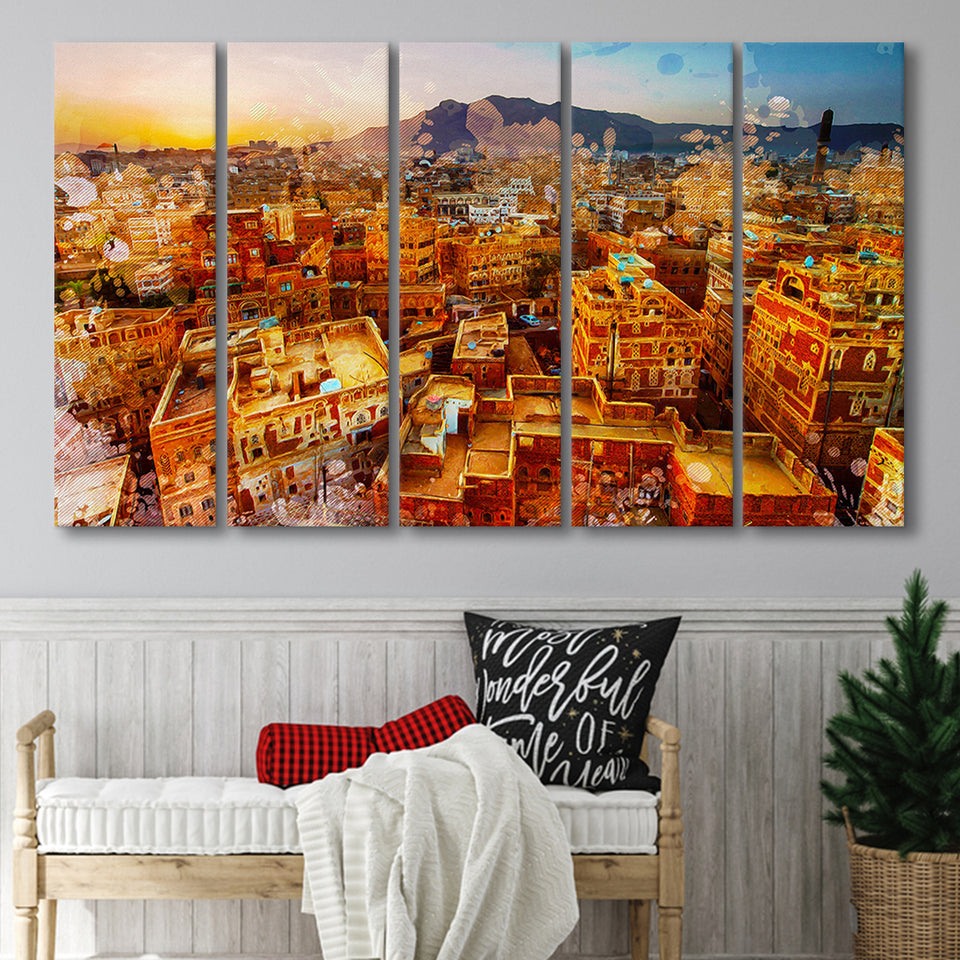 Sanaa 5 Piece B Canvas Prints Wall Art Decor, Multi Panels,Large Canvas, Home Decor