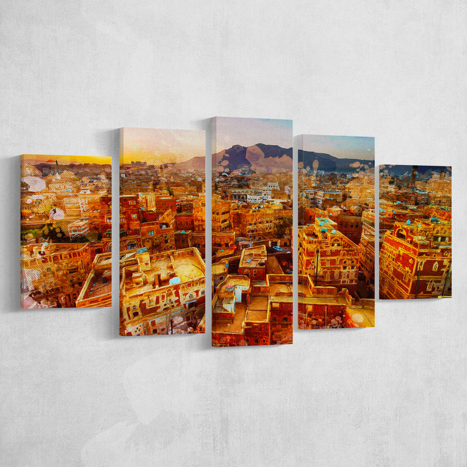 Sanaa 5 Pieces Canvas Prints Wall Art Decor - Painting Canvas, Mixed Canvas, Multi Panels