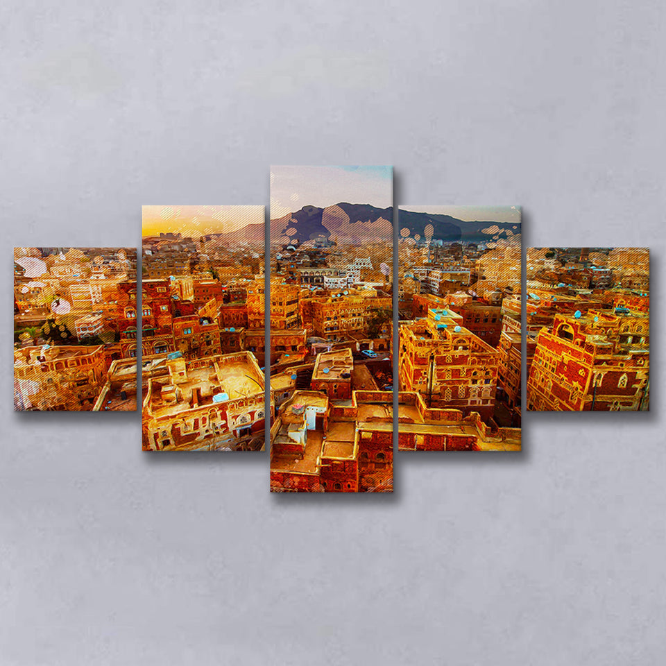 Sanaa 5 Pieces Canvas Prints Wall Art Decor - Painting Canvas, Mixed Canvas, Multi Panels
