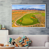 Sand Hollow Golf Course, Hole 4, Golf Art Print, Framed Canvas Prints Wall Art Decor, Floating Frame