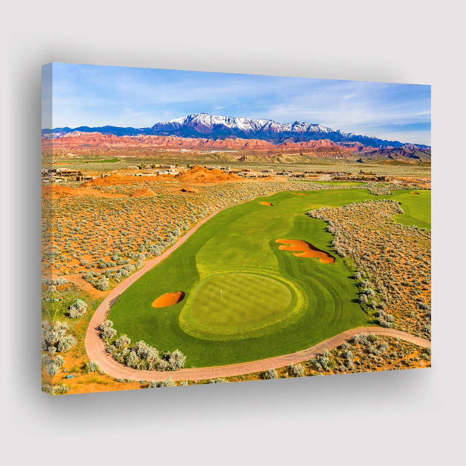 Sand Hollow Golf Course, Hole 4, Golf Art Print, Golf Lover, Canvas Prints Wall Art Decor