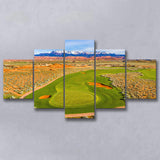 Sand Hollow Golf Course, Hole 4, Golf Art Print, 5 Panels Canvas Prints Wall Art Decor