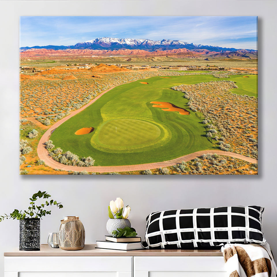 Sand Hollow Golf Course, Hole 4, Golf Art Print, Golf Lover, Canvas Prints Wall Art Decor