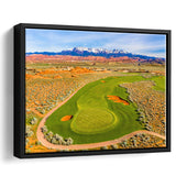 Sand Hollow Golf Course, Hole 4, Golf Art Print, Framed Canvas Prints Wall Art Decor, Floating Frame