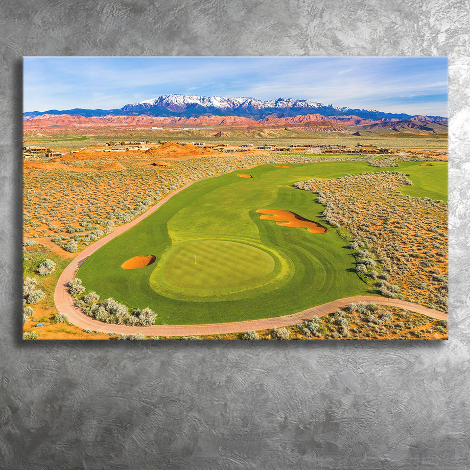 Sand Hollow Golf Course, Hole 4, Golf Art Print, Golf Lover, Canvas Prints Wall Art Decor