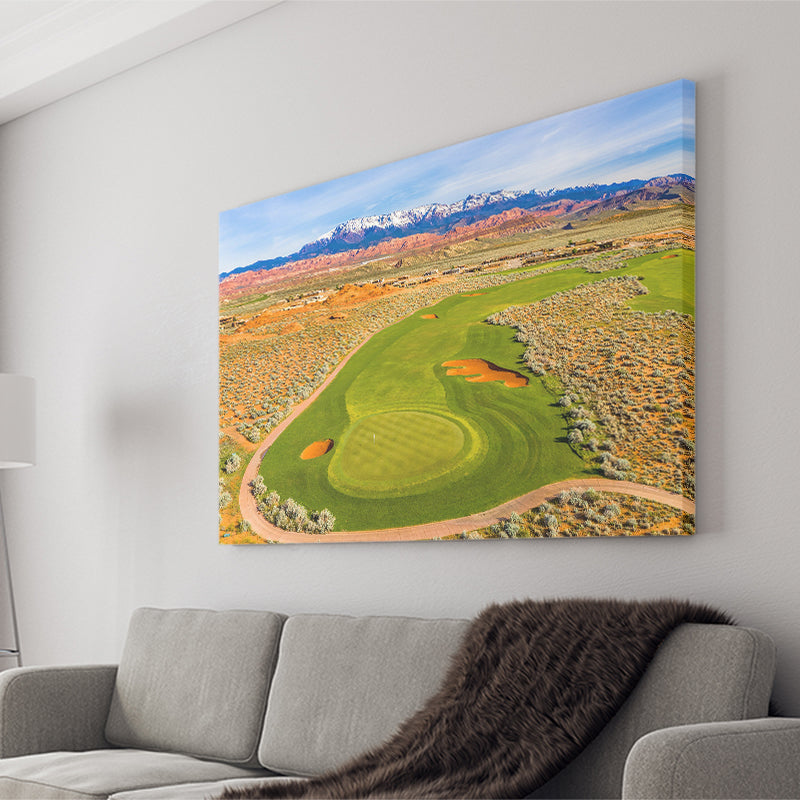 Sand Hollow Golf Course, Hole 4, Golf Art Print, Golf Lover, Canvas Prints Wall Art Decor