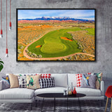 Sand Hollow Golf Course, Hole 4, Golf Art Print, Framed Canvas Prints Wall Art Decor, Floating Frame