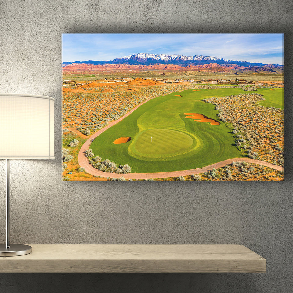Sand Hollow Golf Course, Hole 4, Golf Art Print, Golf Lover, Canvas Prints Wall Art Decor