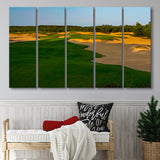 Sand Valley Golf Resort, Mammoth Dunes Course Hole 07, Nekoosa, Wisconsin, 5 Panels Extra Large Canvas Prints Wall Art Decor