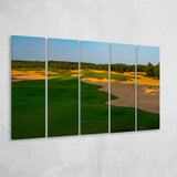 Sand Valley Golf Resort, Mammoth Dunes Course Hole 07, Nekoosa, Wisconsin, 5 Panels Extra Large Canvas Prints Wall Art Decor